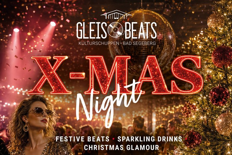 Plakat der X-Mas Night im Kulturschuppen